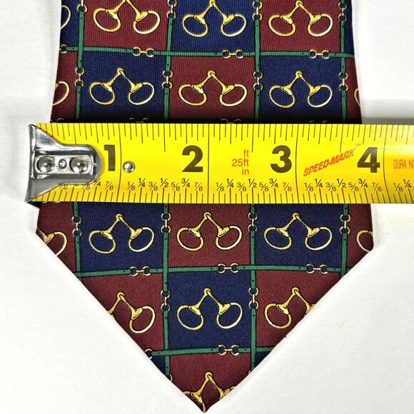 Tommy Hilfiger Mens Silk Necktie Logo Preppy Corpcore Business Workware Formal - Picture 2 of 5